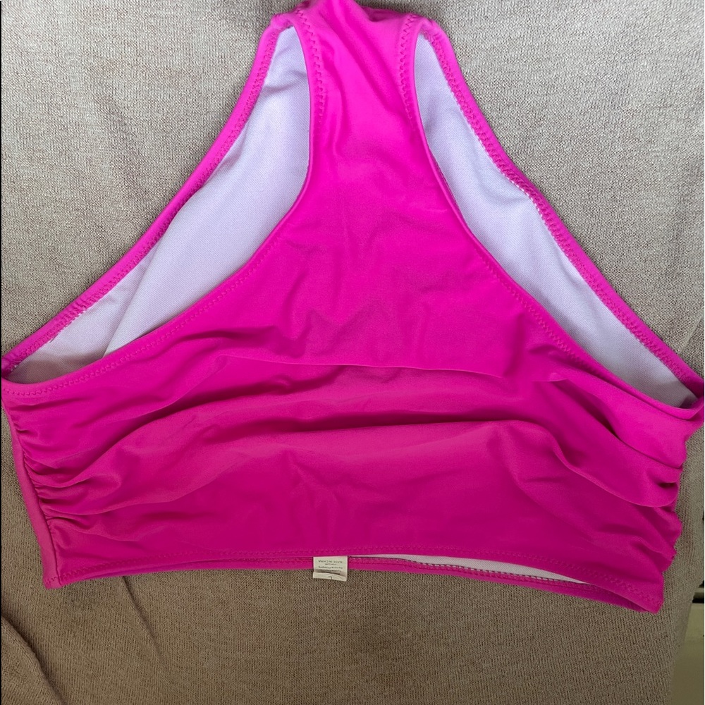 High waisted bikini bottoms  pink